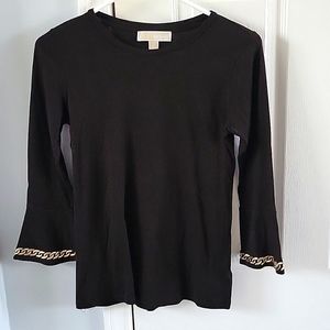 NWOT- Michael Kors Black Top - Size XS
